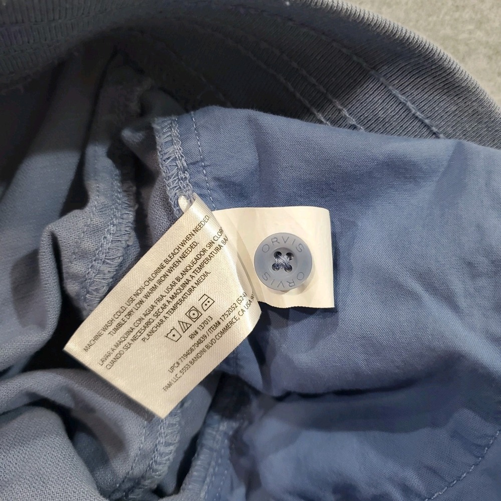 Orvis Women's Pull on Shorts Size Large 1752052 Blue Drawstring - Picture 10 of 10